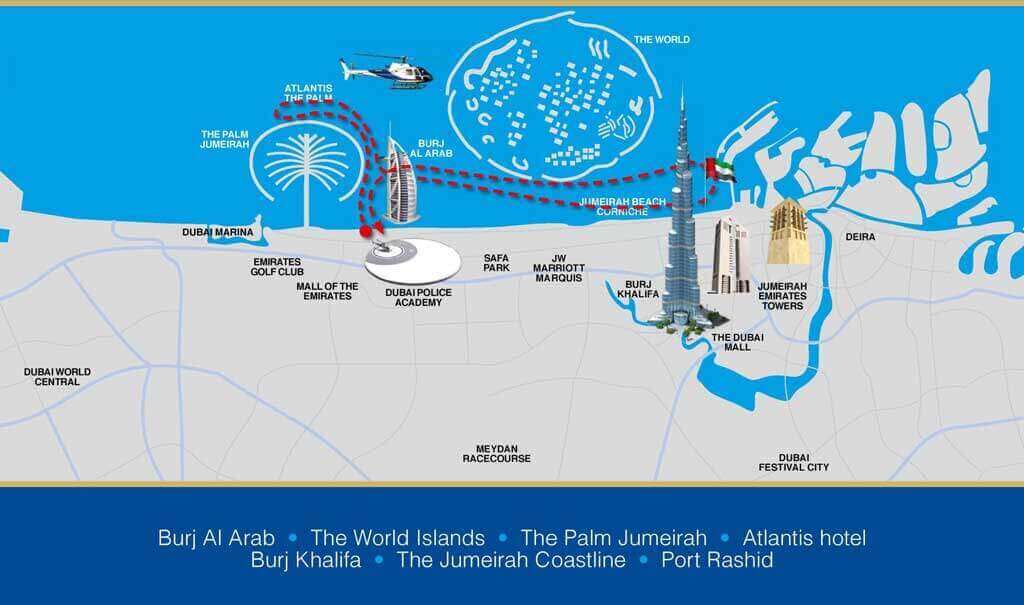 مسیر حرکت تور پالم – The Palm Tour