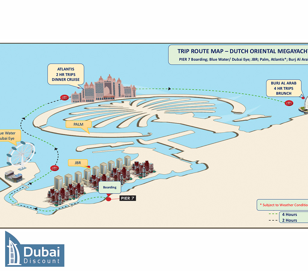 نقشه راه کشتی کروز امپراتور اقیانوس دبی