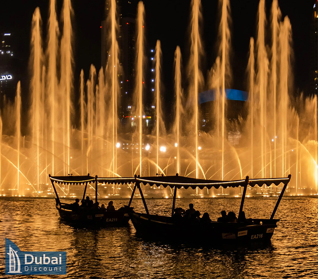 پیاده روی و قایق سواری دریاچه و فواره دبی