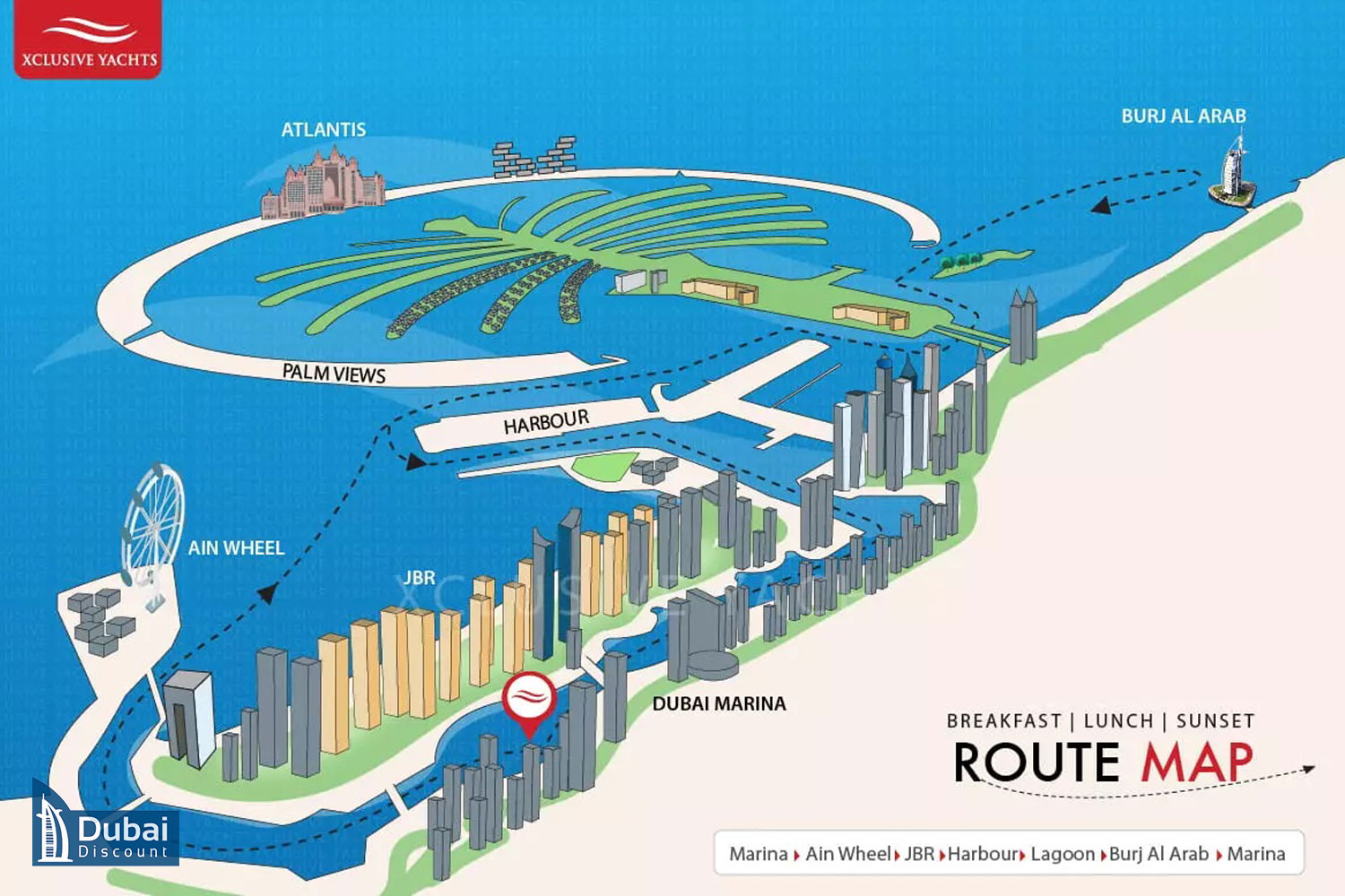 مسیر روز یات تفریحی لوکس دبی