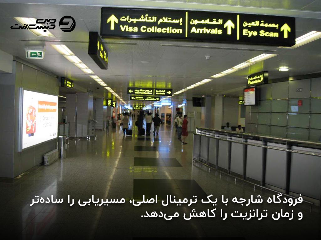 ترمینالها و نقشه فرودگاه شارجه